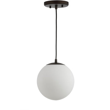 Bleecker 7.75" Metal/Glass Globe LED Pendant